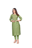 Emerald Green Color Designer Chanderi Fabric Embroidery Worked Kurti With Inner by S2uti Designer